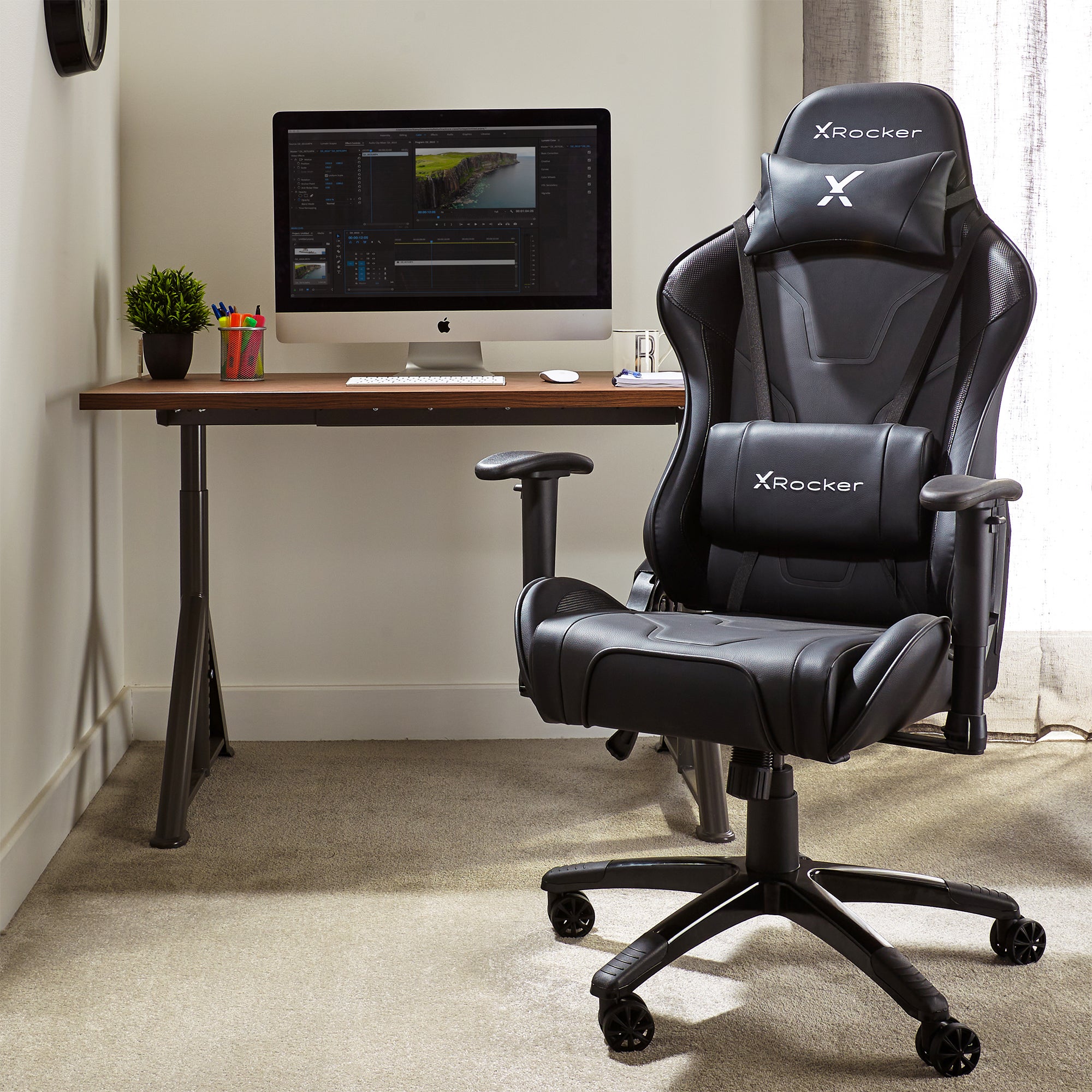 X Rocker Agility Sport Office Gaming Chair X Black
